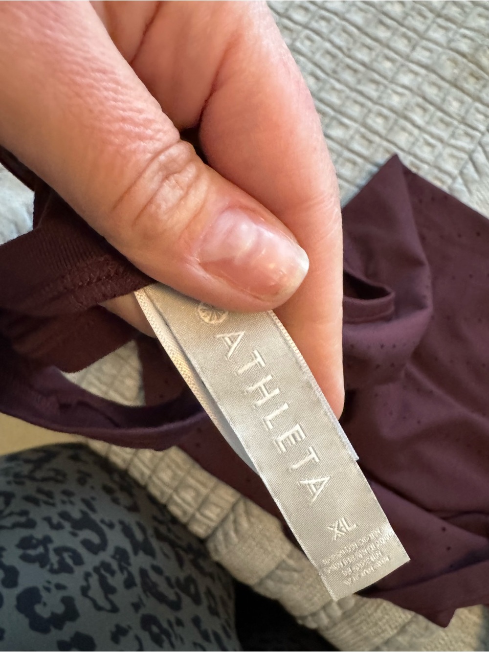 Athleta Deep Burgundy Racerback Performance Tank - Picture 3 of 3